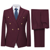 Tiavllya Tiavllya Fashion 2 Pieces Mens Suit Flat Peak Lapel Tuxedos For Wedding (Blazer+Pants)