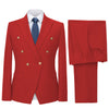 Tiavllya Tiavllya Fashion 2 Pieces Mens Suit Flat Peak Lapel Tuxedos For Wedding (Blazer+Pants)