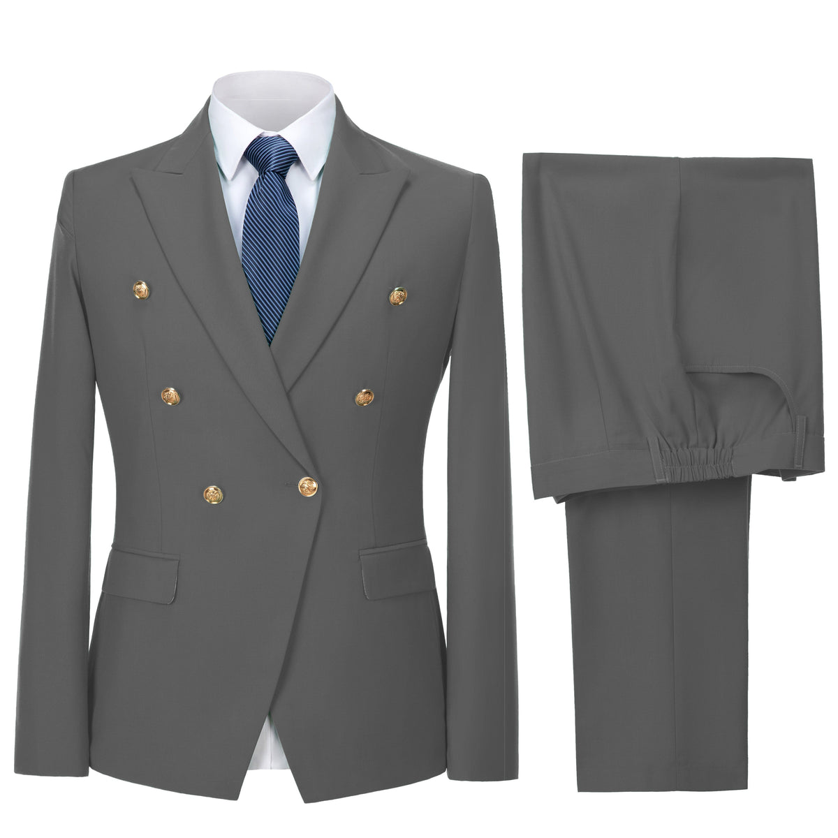 Mens 2 Buttton Slim Contrast Peak Lapel Tuxedo in White
