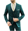 Tiavllya Tiavllya Fashion 3 Pieces Mens Suit Flat Notch Lapel Tuxedos For Wedding (Blazer+vest+Pants)