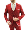 Tiavllya Tiavllya Fashion 3 Pieces Mens Suit Flat Notch Lapel Tuxedos For Wedding (Blazer+vest+Pants)