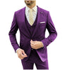 Tiavllya Tiavllya Fashion 3 Pieces Mens Suit Flat Notch Lapel Tuxedos For Wedding (Blazer+vest+Pants)