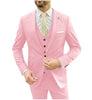Tiavllya Tiavllya Fashion 3 Pieces Mens Suit Flat Notch Lapel Tuxedos For Wedding (Blazer+vest+Pants)