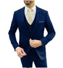 Tiavllya Tiavllya Fashion 3 Pieces Mens Suit Flat Notch Lapel Tuxedos For Wedding (Blazer+vest+Pants)