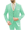 Tiavllya Tiavllya Fashion 3 Pieces Mens Suit Flat Notch Lapel Tuxedos For Wedding (Blazer+vest+Pants)