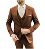 Tiavllya Tiavllya Fashion 3 Pieces Mens Suit Flat Notch Lapel Tuxedos For Wedding (Blazer+vest+Pants)