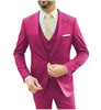 Tiavllya Tiavllya Fashion 3 Pieces Mens Suit Flat Notch Lapel Tuxedos For Wedding (Blazer+vest+Pants)