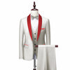 Tiavllya Tiavllya Fashion 3 Pieces Mens Suit Flat Shawl Lapel Tuxedos (Blazer+vest+Pants)