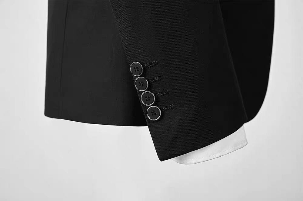 Tiavllya Tiavllya Fashion 3 Pieces Mens Suit Flat Shawl Lapel Tuxedos (Blazer+vest+Pants)