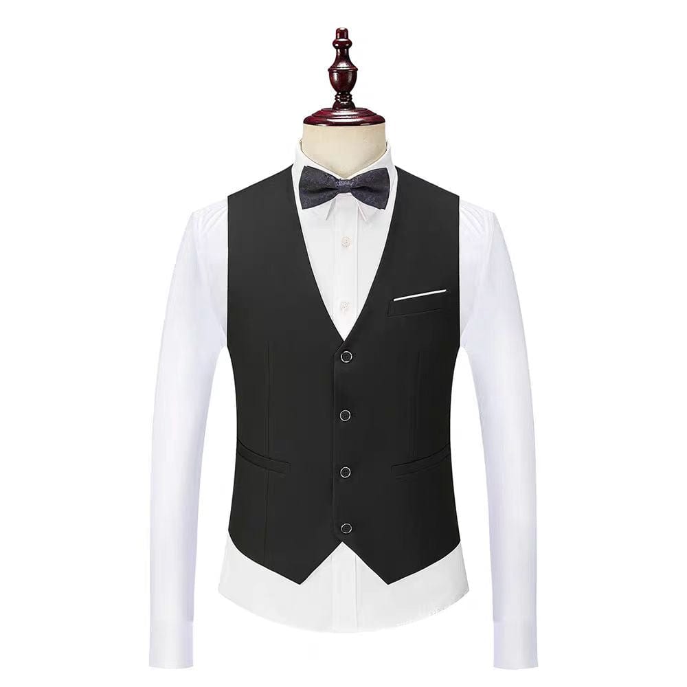 Tiavllya Tiavllya Fashion 3 Pieces Mens Suit Flat Shawl Lapel Tuxedos (Blazer+vest+Pants)