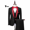 Tiavllya Tiavllya Fashion 3 Pieces Mens Suit Flat Shawl Lapel Tuxedos (Blazer+vest+Pants)