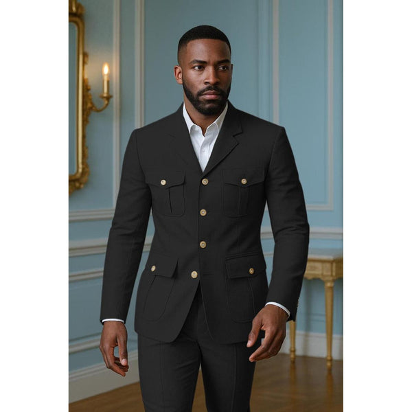 Tiavllya Tiavllya Fashion Men's 2 pieces Mens Suit Notch Lapel Flat Tuxedos (Blazer+Pants)