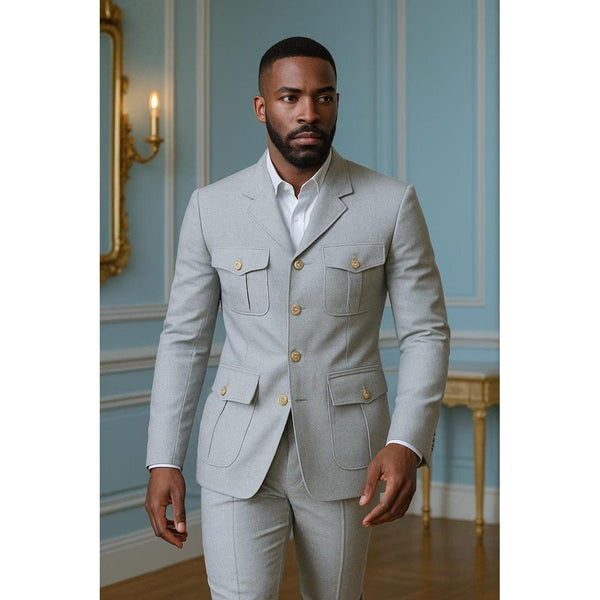 Tiavllya Tiavllya Fashion Men's 2 pieces Mens Suit Notch Lapel Flat Tuxedos (Blazer+Pants)