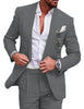 Tiavllya Tiavllya Fashion Men's 2 Pieces Mens Suit Peak Lapel Linen For Wedding (Blazer+Pants)