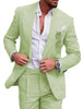 Tiavllya Tiavllya Fashion Men's 2 Pieces Mens Suit Peak Lapel Linen For Wedding (Blazer+Pants)
