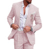 Tiavllya Tiavllya Fashion Men's 2 Pieces Mens Suit Peak Lapel Linen For Wedding (Blazer+Pants)