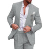Tiavllya Tiavllya Fashion Men's 2 Pieces Mens Suit Peak Lapel Linen For Wedding (Blazer+Pants)