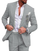 Tiavllya Tiavllya Fashion Men's 2 Pieces Mens Suit Peak Lapel Linen For Wedding (Blazer+Pants)