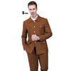 Tiavllya Tiavllya Fashion Men's 2 pieces Mens Suit Stand Lapel Flat Tuxedos (Blazer+Pants)