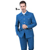 Tiavllya Tiavllya Fashion Men's 2 pieces Mens Suit Stand Lapel Flat Tuxedos (Blazer+Pants)