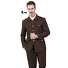 Tiavllya Tiavllya Fashion Men's 2 pieces Mens Suit Stand Lapel Flat Tuxedos (Blazer+Pants)