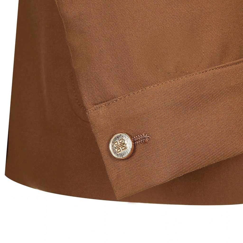 Tiavllya Tiavllya Fashion Men's 2 pieces Mens Suit Stand Lapel Flat Tuxedos (Blazer+Pants)