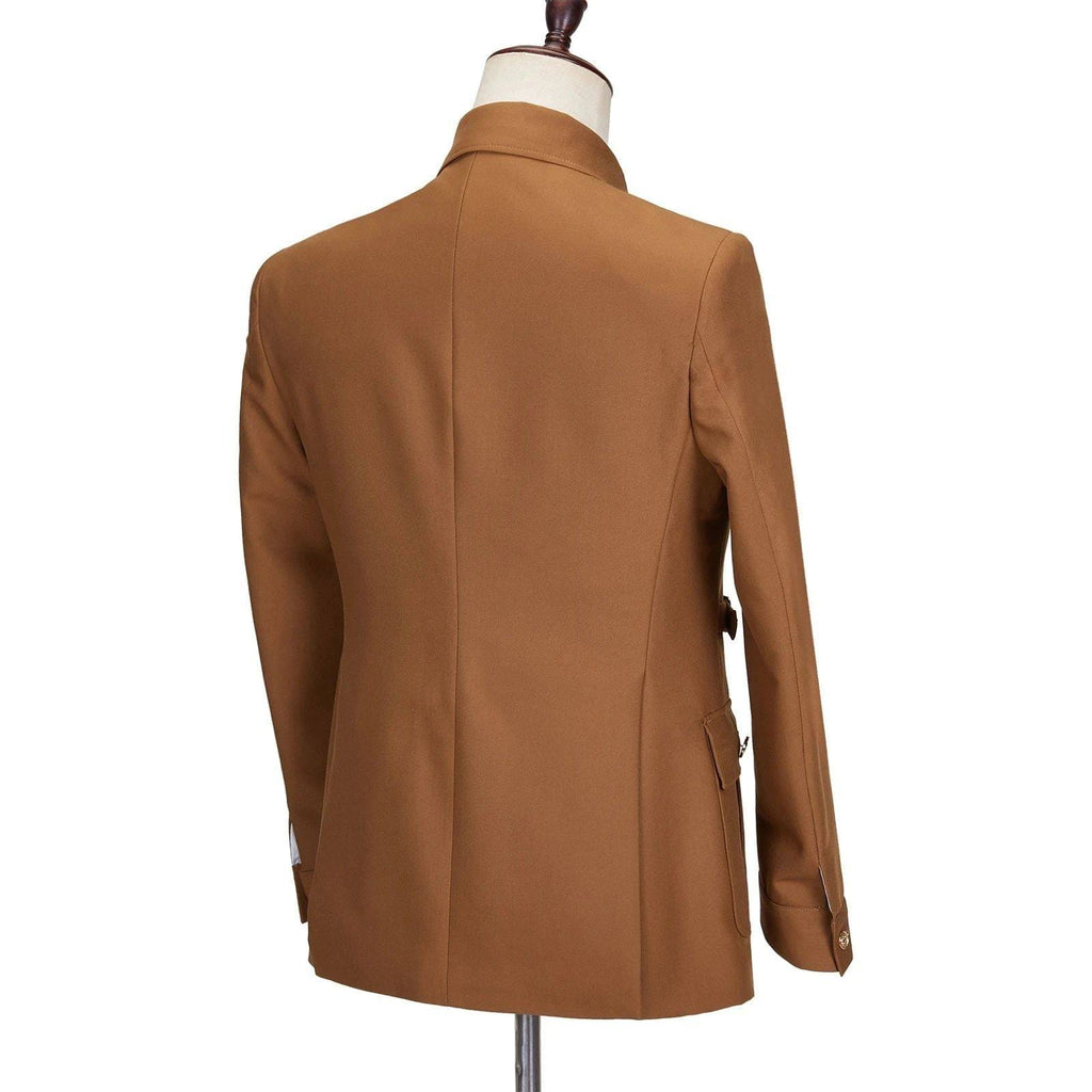 Tiavllya Tiavllya Fashion Men's 2 pieces Mens Suit Stand Lapel Flat Tuxedos (Blazer+Pants)