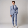 Tiavllya Tiavllya Fashion Men's 2 Pieces Striped Seersucker Notch Lapel Tuxedos (Blazer+Pants)