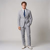 Tiavllya Tiavllya Fashion Men's 2 Pieces Striped Seersucker Notch Lapel Tuxedos (Blazer+Pants)