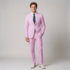 Tiavllya Tiavllya Fashion Men's 2 Pieces Striped Seersucker Notch Lapel Tuxedos (Blazer+Pants)
