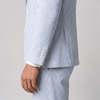 Tiavllya Tiavllya Fashion Men's 2 Pieces Striped Seersucker Notch Lapel Tuxedos (Blazer+Pants)