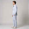 Tiavllya Tiavllya Fashion Men's 2 Pieces Striped Seersucker Notch Lapel Tuxedos (Blazer+Pants)