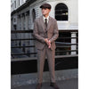 Tiavllya Tiavllya Fashion Men's 3 Piece Suit Herringbone Tweed Notch Lapel Tuxedos (Blazer+vest+Pants)