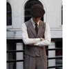 Tiavllya Tiavllya Fashion Men's 3 Piece Suit Herringbone Tweed Notch Lapel Tuxedos (Blazer+vest+Pants)