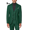 Tiavllya Tiavllya Fashion Men's 3 Piece Suit Herringbone Tweed Notch Lapel Tuxedos (Blazer+vest+Pants)