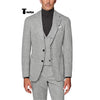 Tiavllya Tiavllya Fashion Men's 3 Piece Suit Herringbone Tweed Notch Lapel Tuxedos (Blazer+vest+Pants)