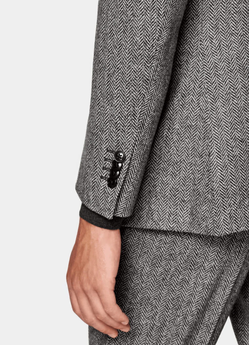 Tiavllya Tiavllya Fashion Men's 3 Piece Suit Herringbone Tweed Notch Lapel Tuxedos (Blazer+vest+Pants)