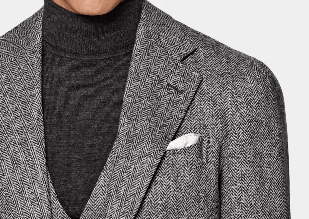 Tiavllya Tiavllya Fashion Men's 3 Piece Suit Herringbone Tweed Notch Lapel Tuxedos (Blazer+vest+Pants)