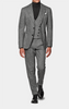 Tiavllya Tiavllya Fashion Men's 3 Piece Suit Herringbone Tweed Notch Lapel Tuxedos (Blazer+vest+Pants)