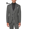 Tiavllya Tiavllya Fashion Men's 3 Piece Suit Herringbone Tweed Notch Lapel Tuxedos (Blazer+vest+Pants)