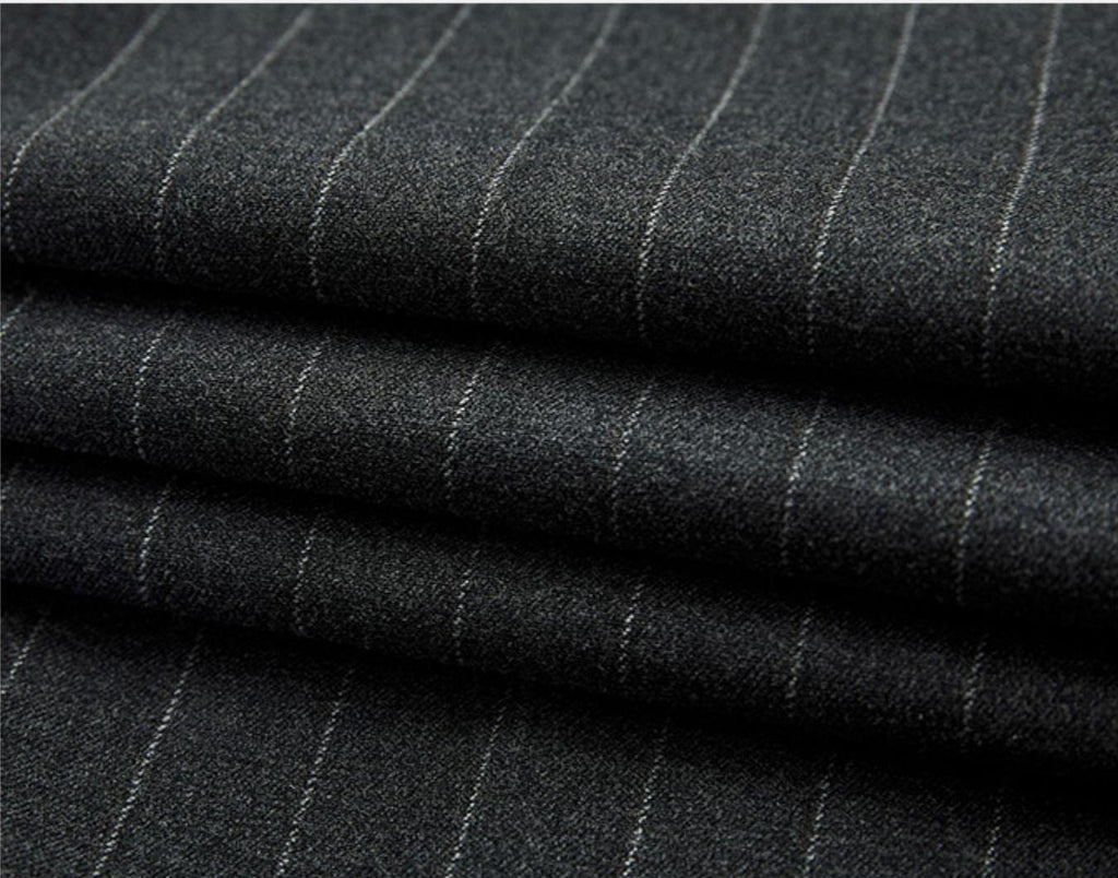 Tiavllya Tiavllya Fashion Men's 3 Pieces Double Breasted Suit Striped Tuxedos For Prom(Blazer+Vest+Pants)