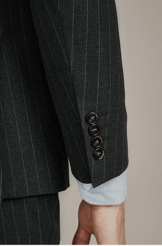 Tiavllya Tiavllya Fashion Men's 3 Pieces Double Breasted Suit Striped Tuxedos For Prom(Blazer+Vest+Pants)