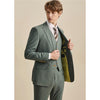 Tiavllya Tiavllya Fashion Men's 3 Pieces Flat Peak Lapel Tuxedos For Party (Blazer+vest+Pants)