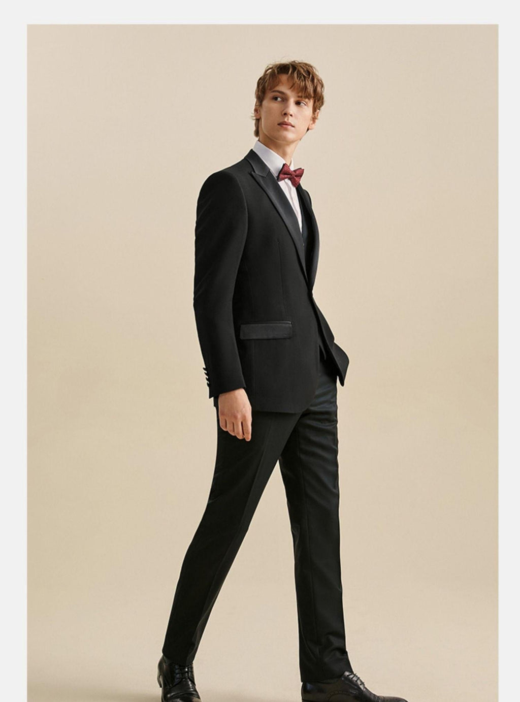 Tiavllya Tiavllya Fashion Men's 3 Pieces Flat Peak Lapel Tuxedos For Party (Blazer+vest+Pants)