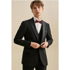 Tiavllya Tiavllya Fashion Men's 3 Pieces Flat Peak Lapel Tuxedos For Party (Blazer+vest+Pants)