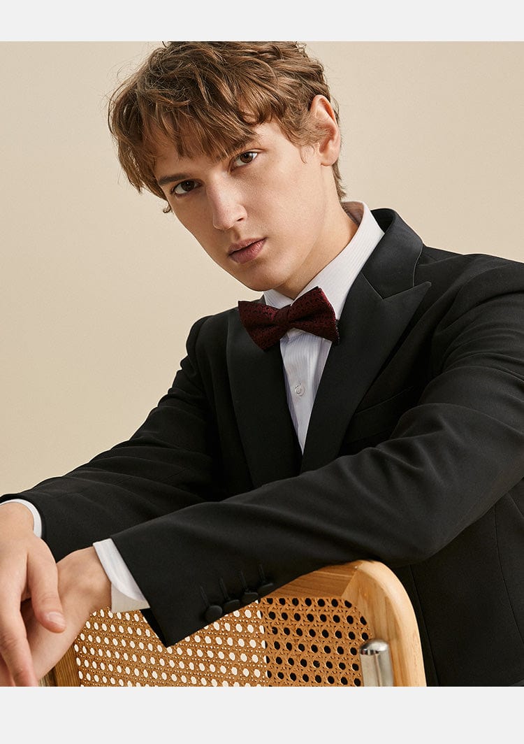 Tiavllya Tiavllya Fashion Men's 3 Pieces Flat Peak Lapel Tuxedos For Party (Blazer+vest+Pants)