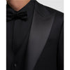 Tiavllya Tiavllya Fashion Men's 3 Pieces Flat Peak Lapel Tuxedos For Party (Blazer+vest+Pants)