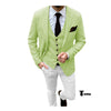 Tiavllya Tiavllya Fashion Men's 3 Pieces Houndstooth Notch Lapel Tuxedos (Blazer+vest+Pants)