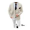 Tiavllya Tiavllya Fashion Men's 3 Pieces Houndstooth Notch Lapel Tuxedos (Blazer+vest+Pants)