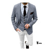 Tiavllya Tiavllya Fashion Men's 3 Pieces Houndstooth Notch Lapel Tuxedos (Blazer+vest+Pants)